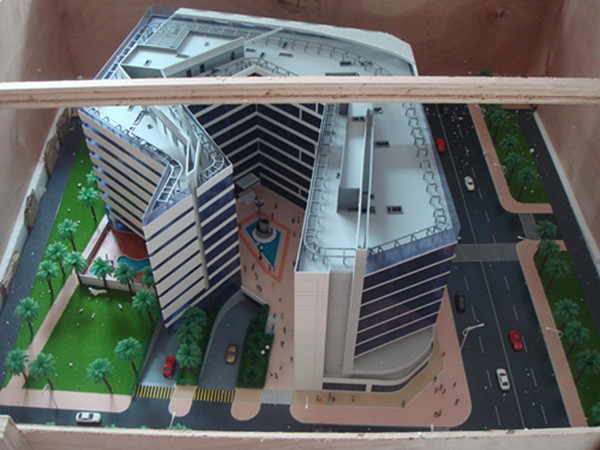 Handelsgebäude-Miniaturarchitekturmodelle mit Beleuchtungssystem