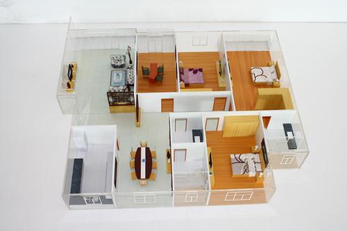 Handelsgebäude-Miniaturarchitekturmodelle mit Beleuchtungssystem