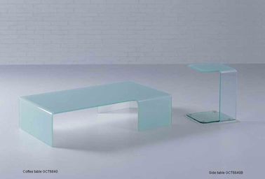 Einfaches Rechteck Biegen von Glas Couchtische der Wohnmöbel
