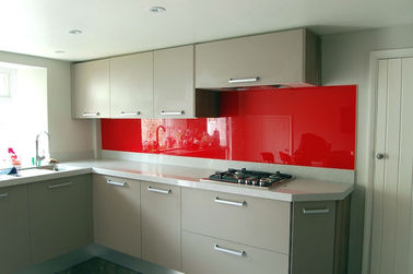 Verkehrs-Rot lackiertes Glas 6mm Sinoy 4mm für Stangen, Floatglas Lacobel-freien Raumes
