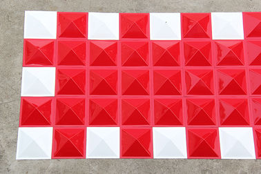 Machen Sie Wand-Hintergrund des Umhüllungs-3D Texturwand-kundengebundenen Logo-3D im Freien feuerfest